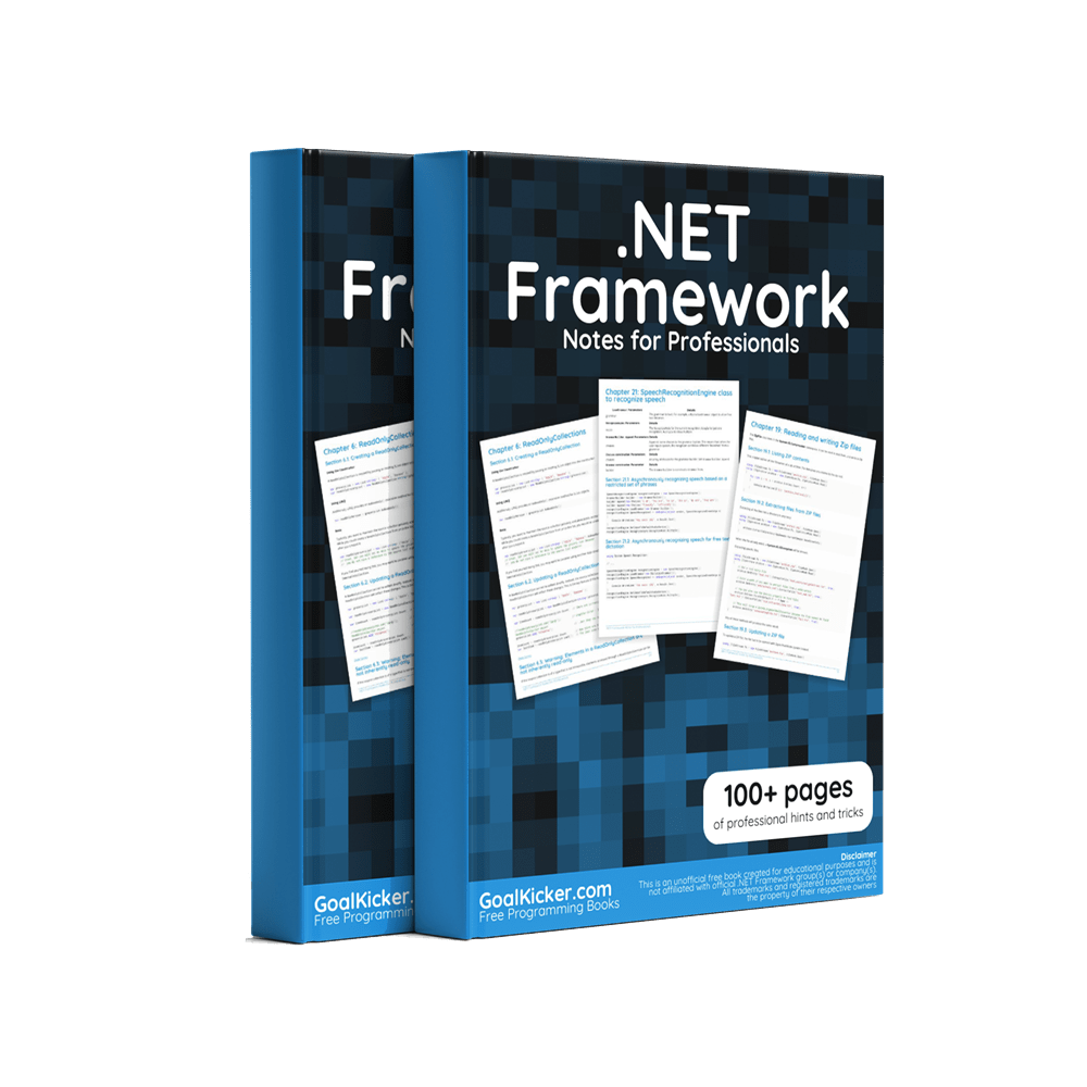DotNET Frame work Notes For Professionals