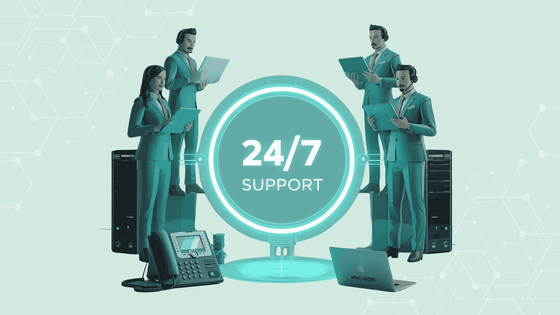 پشتیبانی 24/7 حضوری و از راه دور