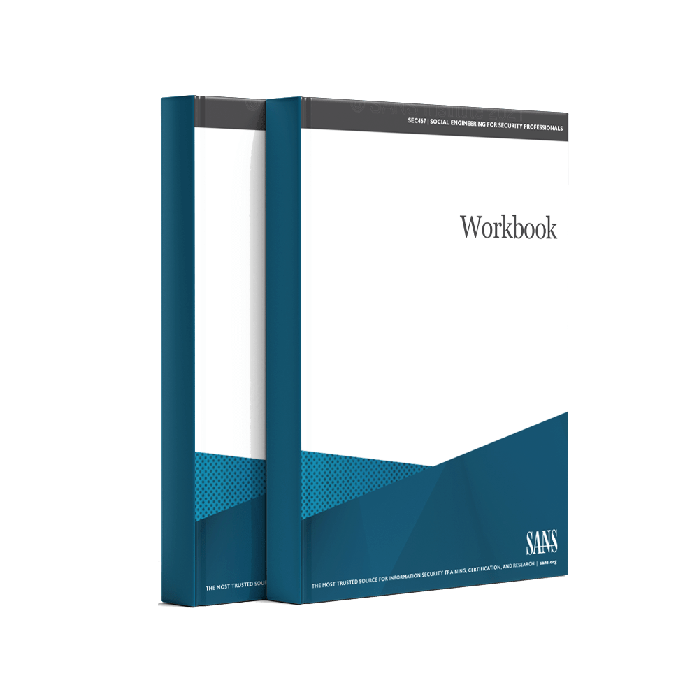 SANS SEC467 Workbook