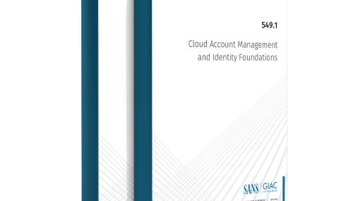 SANS SEC549.1 Cloud Account Management and Identity Foundations