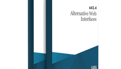 SANS SEC642.4 Alternative Web Interfaces
