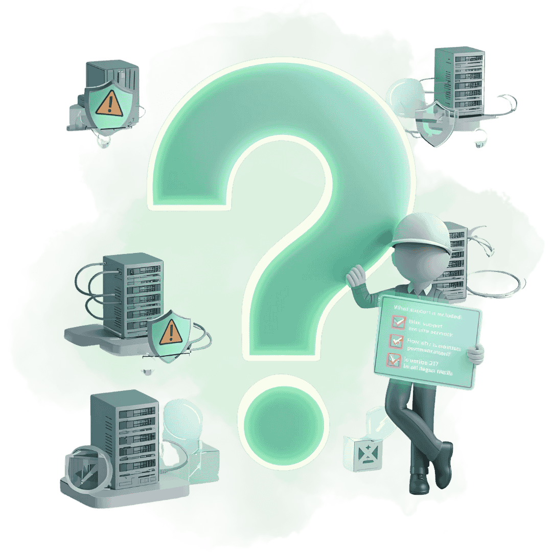 سوالات متداول درباره خدمات پشتیبانی اتاق سرور
