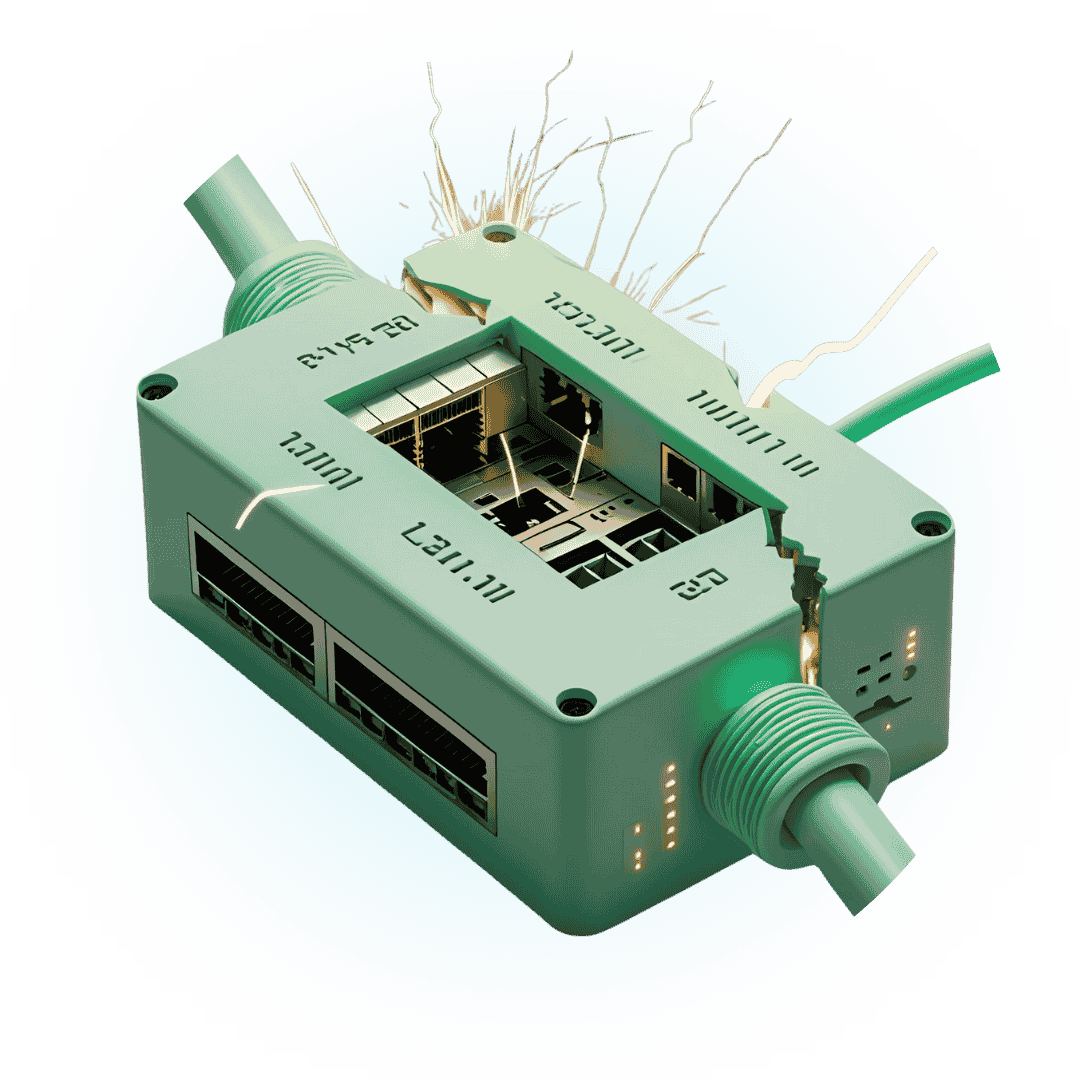 قطع یا آسیب فیزیکی کابل‌ها