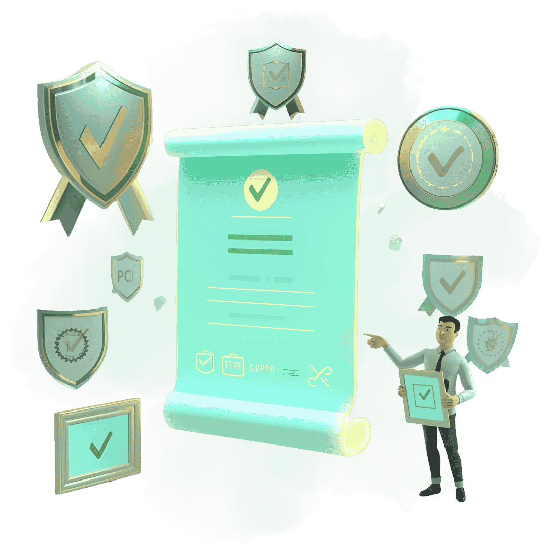 گواهینامه و مجوزهای رسمی برای خدمات مجازی شبگه