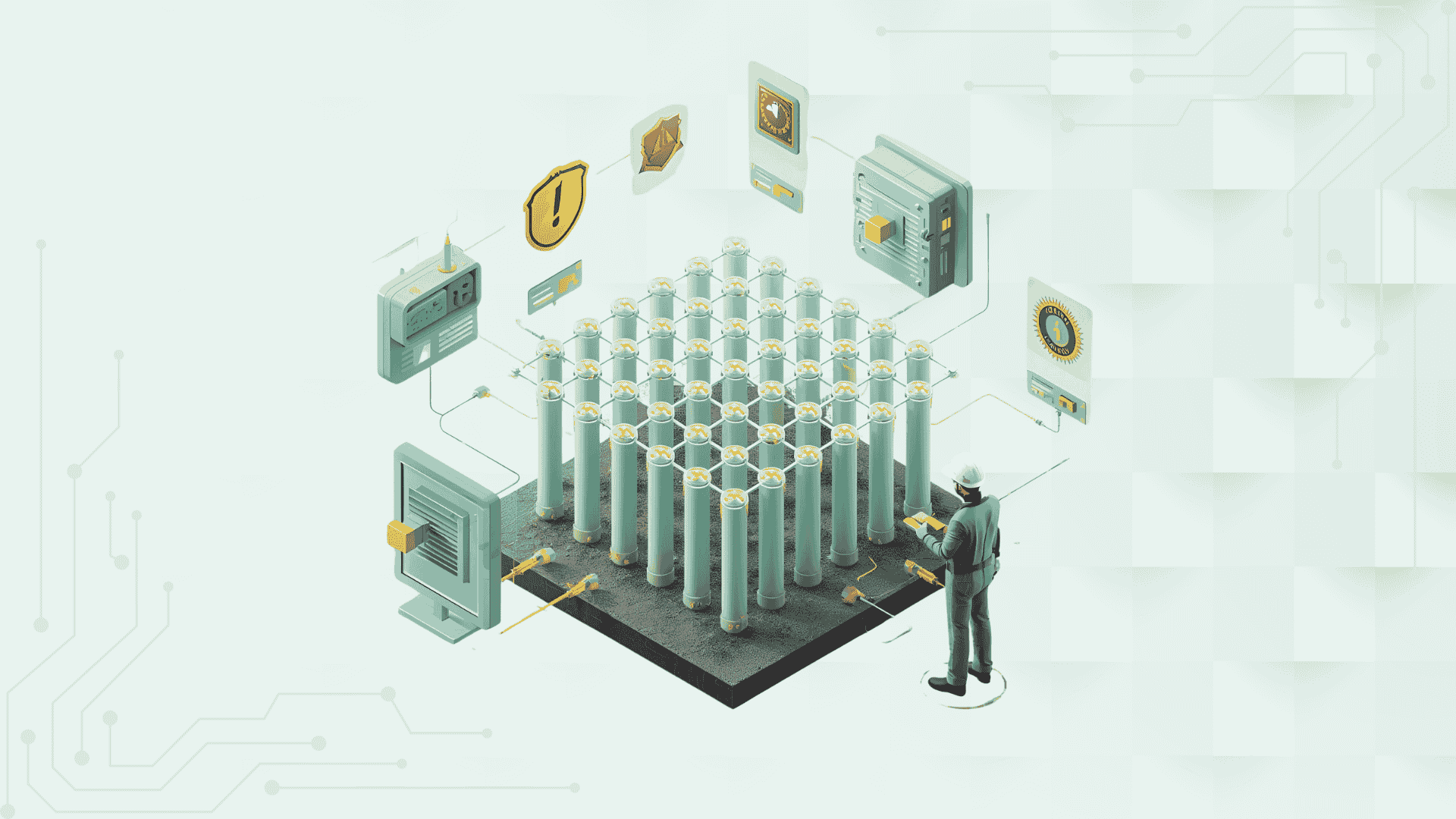 اجرای چاه ارت در زنجان | ایمنی شبکه و حفاظت از تجهیزات 35 چاه ارت شبکهای (Grid System)