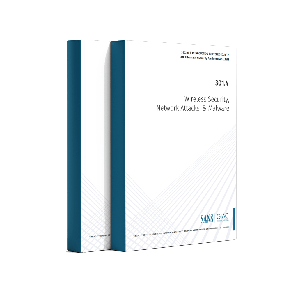 SANS SEC301.4 Wireless Security Network Attacks, & Malware