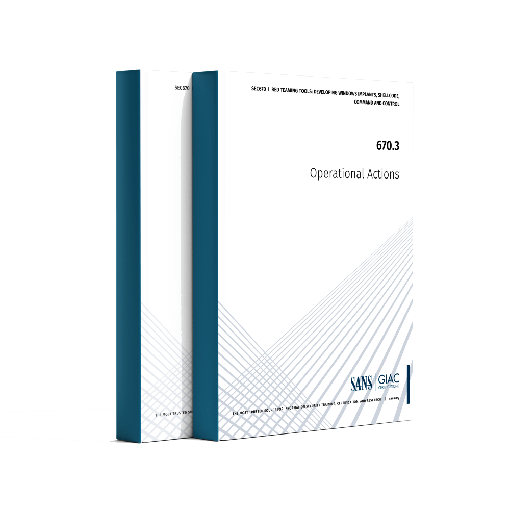 SANS SEC670.3 Operational Actions