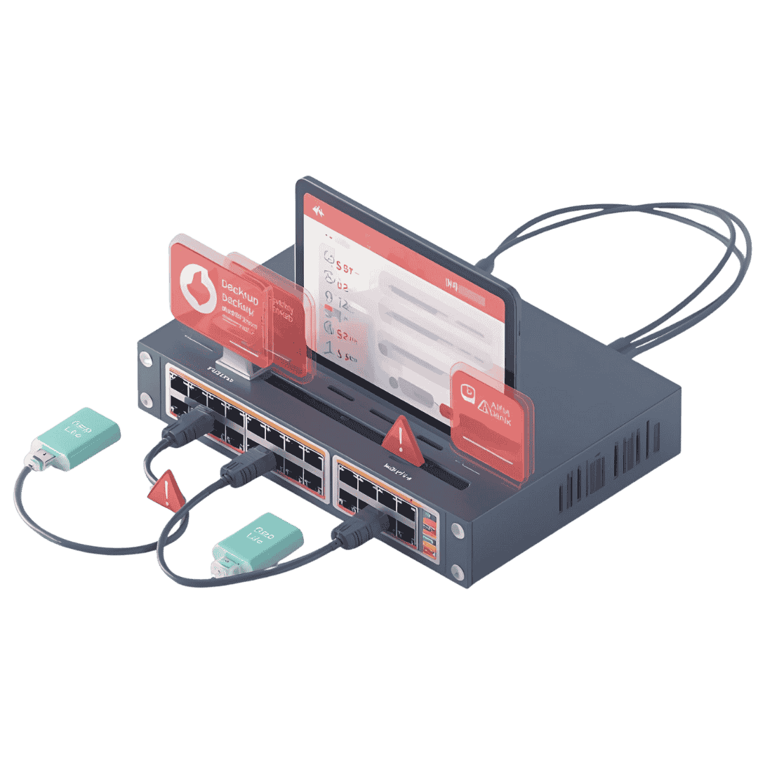 نصب تجهیزات ارتباطی شبکه در زنجان | راهاندازی و پیکربندی 29 عدم پشتیبانگیری از تنظیمات حیاتی