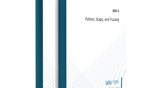 SANS SEC660.3 Python Scapy and Fuzzing