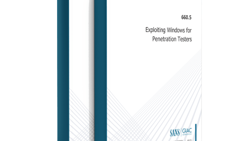 SANS SEC660.5 Exploiting Windows for Penetration Testers
